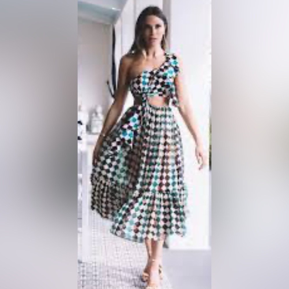 PatBO One-Shoulder Multicolor Dress